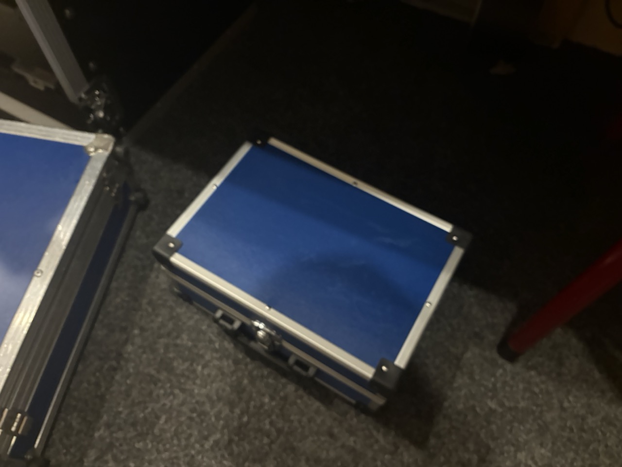 Blue Flight Case for Handheld Microphone